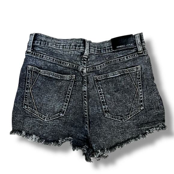 Kendall + Kylie‎ Black Denim Cutoff Shorts "The Drifter" Highrise 28 - Picture 2 of 5